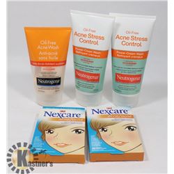 BAG OF ASSORTED FACIAL CARE PRODUCTS