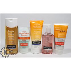 BAG OF ASSORTED NEUTROGENA FACIAL CARE PRODUCTS