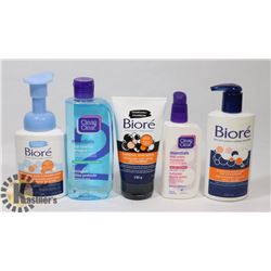 BAG OF ASSORTED FACIAL CARE PRODUCTS