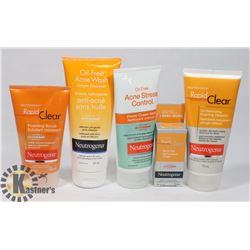 BAG OF ASSORTED NEUTROGENA FACIAL CARE PRODUCTS