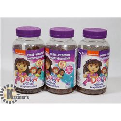 LOT OF 3 BOTTLES 180 DORA MULTI VITAMINS