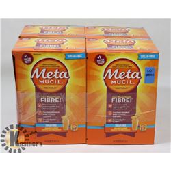 4 BOXES WITH 44 PACKETS OF METAMUCIL SUGAR FREE