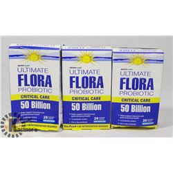 BAG WITH 3 BOXES OF RENEW LIFE ULTIMATE FLORA