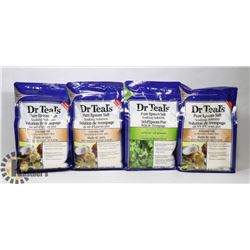 LOT OF 4 3LB BAGS OF DR TEALS EUCALYPTUS AND