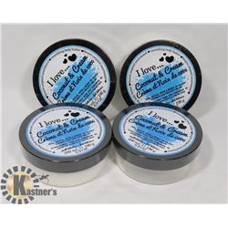 LOT OF 4 COCONUT CREAM NOURISHING BODY BUTTER