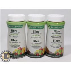 LOT OF 3  BOTTLES WITH 50 GUMMY NATURES BOUNTY