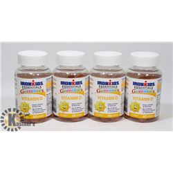 LOT OF 4 BOTTLES WITH 60 GUMMY IRON KIDS VITAMIN D