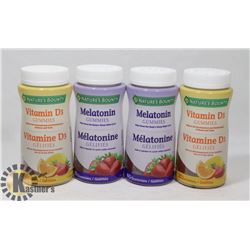 LOT OF 4 BOTTLES NATURES BOUNTY VITAMIN D3 AND