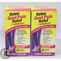 LOT OF 2 OSTEO GOUT PAIN RELIEF