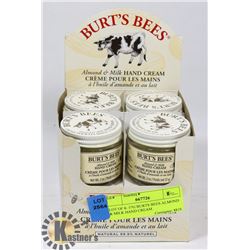 LOT OF 8- 57G BURTS BEES ALMOND & MILK HAND CREAM
