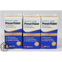 LOT OF 3 BAUSCH & LOMB PERSER VISION,