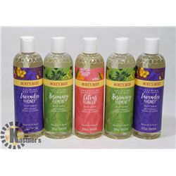 5 ASSORTED BURTS BEES BODY WASH