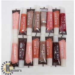 BAG OF ASSORTED BURTS BEES LIP SHIMMER