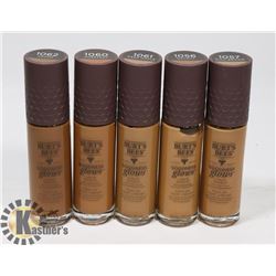 BAG OF ASSORTED BURTS BEES LIQUID MAKE UP