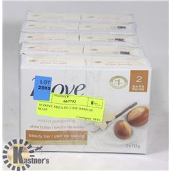 10 DOVE SHEA BUTTER BARS OF SOAP