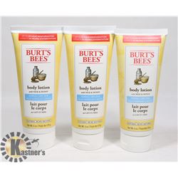 LOT OF 3 BURTS BEES BODY LOTION