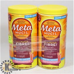 LOT OF 2 METAMUCIL 3 IN 2 FIBRE SUGAR FREE 679G