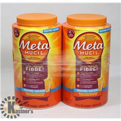 LOT OF 2 METAMUCIL 3 IN 2 FIBRE SUGAR FREE 1.04KG