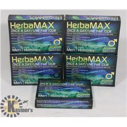 LOT OF 5 HERBOMAX FOR MEN NATURAL SEXUAL