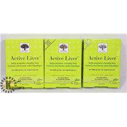 LOT OF 3 NEW NORDIC ACTIVE LIVER 60 TABS EACH