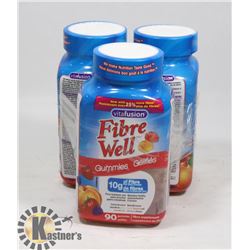 LOT OF 2 VITAFUSION FIBRE WELL GUMMIES, 90 IN EACH