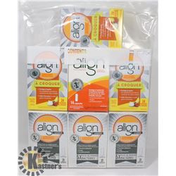 LOT OF 7 ASST SIZE ALIGN DIGESTIVE CARE.