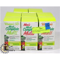 LOT OF ASSORTED MOST COMPLETE MULTI VITAMINS
