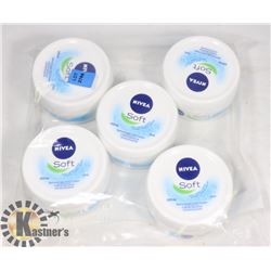BAG WITH 5 200ML CONTAINERS NIVEA SOFT CREAM