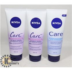 BAG WITH 3 200ML BOTTLES OF ASSORTED NIVEA