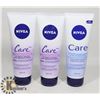 Image 1 : BAG WITH 3 200ML BOTTLES OF ASSORTED NIVEA