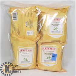 BAG OF 4 BURTS BEES FACIAL CLEANSING TOWELETTES