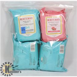 BAG OF 4 BURTS BEES FACIAL CLEANSING TOWELETTES