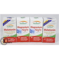 BAG OF 4 ASSORTED JAMIESON MAGNESIUM AND MELATONIN