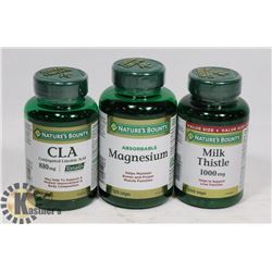 BAG WITH 3 BOTTLES NATURES BOUNTY VITAMINS