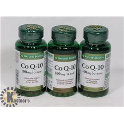 BAG WITH 3 BOTTLES NATURES BOUNTY SOFT GELS COQ10