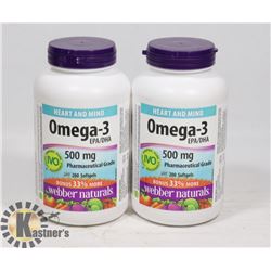 BAG WITH 2 BOTTLES OF WEBBER NATURALS OMEGA 3