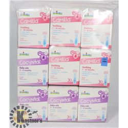 BAG WITH 9 CHILDRENS BOIRON TEETHING AND BABY COLC