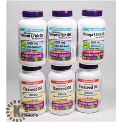 BAG WITH 6 WEBBERS NATURALS SALMON AND FISH