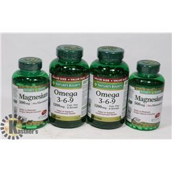 BAG WITH 4 BOTTLES NATURES BOUNTY