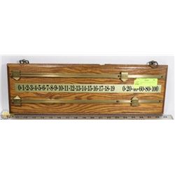 POOL TABLE WALL SCORE WOOD COUNTER