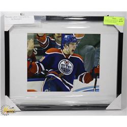 FRAMED LEON DRAISAITL AUTOGRAPHED PHOTO.