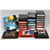 VINTAGE FLAT OF GAME CARTRIDGES