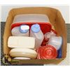 Image 1 : BOX W/RUBBERMAID 32-PC FOOD STORAGE