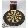 Image 1 : DART BOARD WITH 2 SETS OF NEW ABBEY DARTS