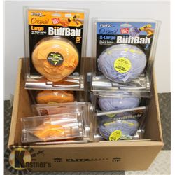 BOX OF ASSORTED BUFF BALLS