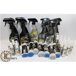 BOX OF FLITZ ALUMINUM PRECLEAN, FLITZ STAINLESS