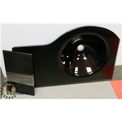 DESIGNER BLACK SPARKLE SINK WITH BACKSPLASH TILES