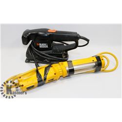 BLACK AND DECKER SANDER AND TROUBLE LIGHT