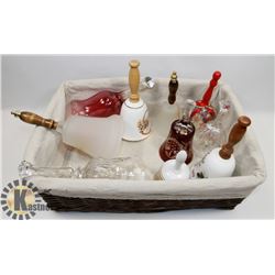 BOX OF ASSORTED BELLS.