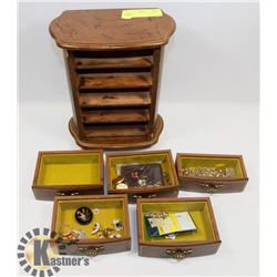 JEWELLERY BOX WITH CONTENTS